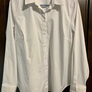 Womens White Button Down Top